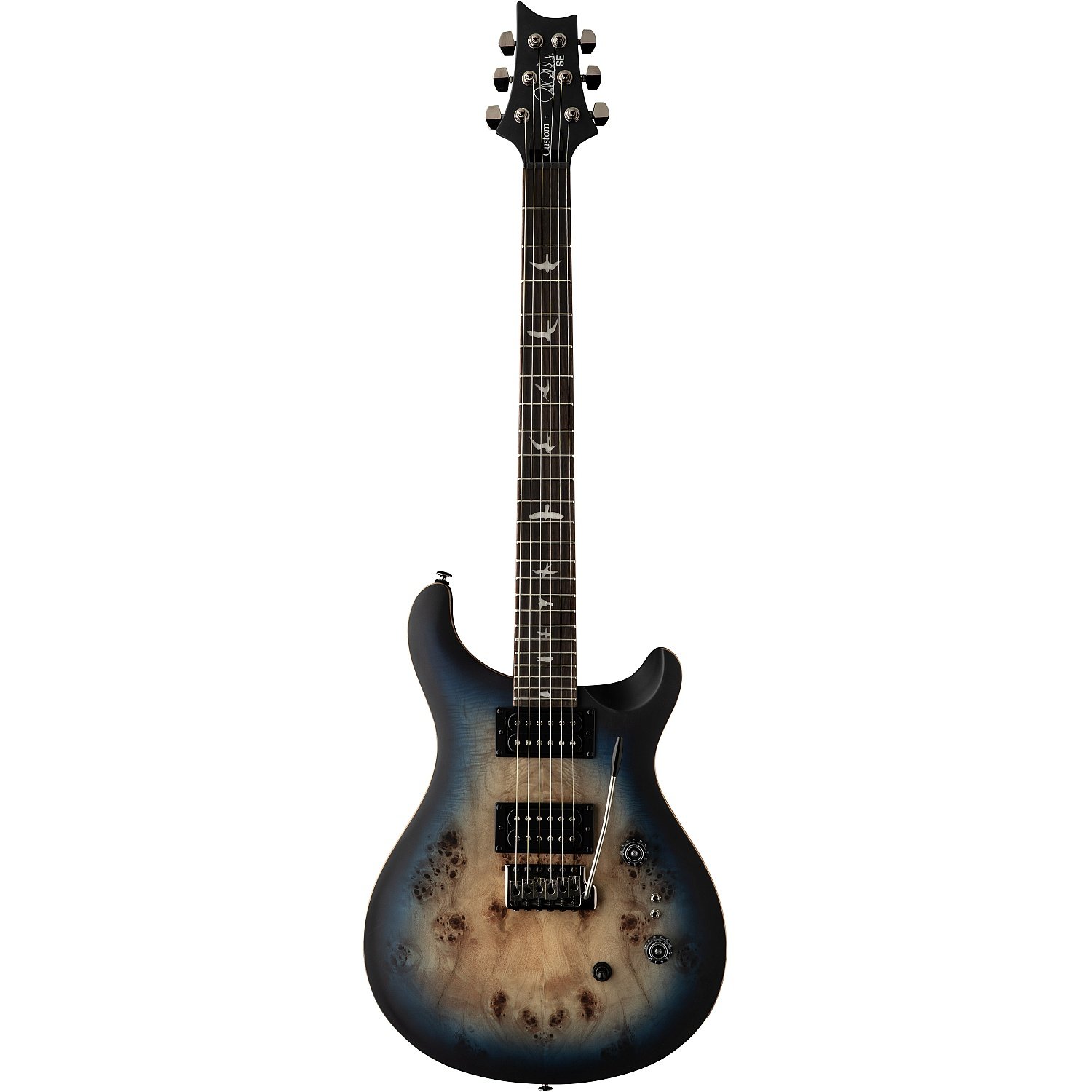 PRS SE Exotic Custom 24-08 Poplar Burl Limited Edition - Lake Blue Midnight Burst
